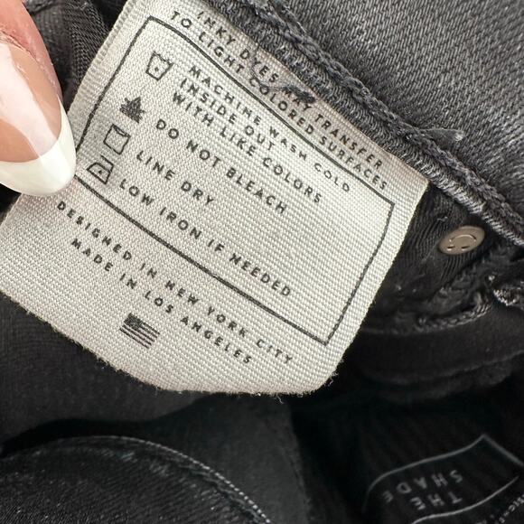 AYR Women’s The Shade Crop Flare Jeans in Distressed Black Size 25 - Picture 8 of 15